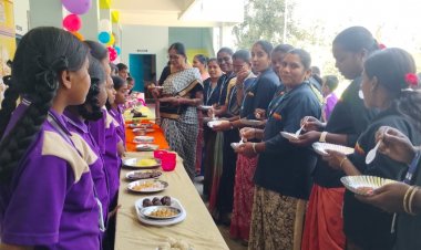 செந்தாரப்பள்ளி ஆக்ஸ்போர்டு பப்ளிக் பள்ளியில் பாரம்பரிய உணவுத் திருவிழா."