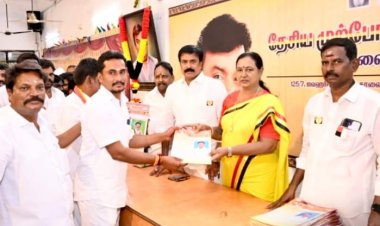 வடக்கு ஒன்றிய தேமுதிக செயலாளர் சரவணன் பர்கூர் சட்டமன்றத் தொகுதியில் போட்டியிட வாய்ப்பு கேட்டு தேமுதிக கட்சி பிரேமலதா விஜய்காந்திடம் விருப்ப மனுவினை அளித்தார். !