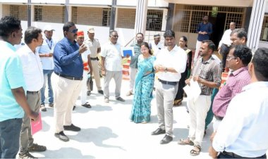 கிருஷ்ணகிரி அரசு பல்தொழில்நுட்ப கல்லூரியில் 6 சட்டமன்ற தொகுதிகளுக்கு அமைக்கப்படவுள்ள வாக்கு எண்ணும் மையத்தை பார்வையிட்ட மாவட்ட ஆட்சியர். !