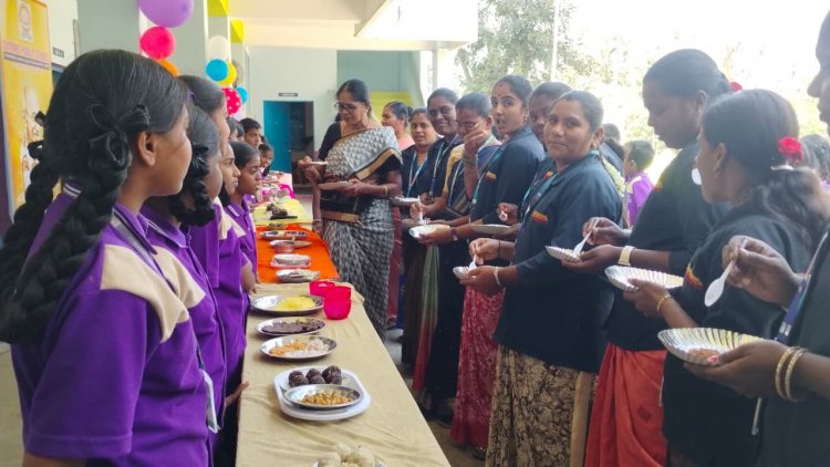 செந்தாரப்பள்ளி ஆக்ஸ்போர்டு பப்ளிக் பள்ளியில் பாரம்பரிய உணவுத் திருவிழா."