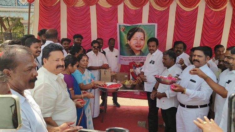 முன்னாள் முதல்வர் ஜெ.ஜெயலலிதாவின் 78 வது பிறந்தநாள் விழாவில் அதிமுக சட்ட மன்ற உறுப்பினர் அசோக்குமார். பங்கேற்பு..!