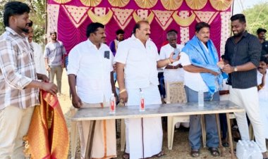 முதலாம் ஆண்டு கிரிக்கெட் போட்டியை காங்கிரஸ் கட்சியின் மாநில பொதுக்குழு உறுப்பினர் எல். சுப்பிரமணியன் துவக்கி வைத்தார்.!