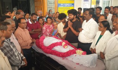 சாலை விபத்தில் மூளைச்சாவு அடைந்த செய்தியாளரின்  உடல் உறுப்புகள் தானமாக வழங்கப்பட்டது