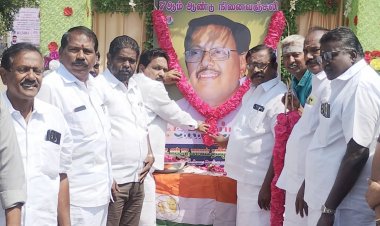 தமிழ் மாநில காங்கிரஸ் மாநில செயற்குழு உறுப்பினர் ஜி .ஆர் .மூப்பனார் 7-ஆம் ஆண்டு நினைவு நாள்.!