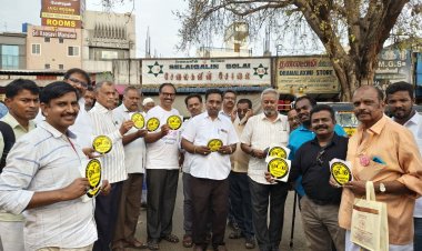 அறப்போர் இயக்கத்தினர் 'என் ஓட்டு விற்பனைக்கு அல்ல -  நான் ஓட்டுக்கு பணம் வாங்க மாட்டேன்' என்னும் விழிப்புணர்வு பிரச்சா.!