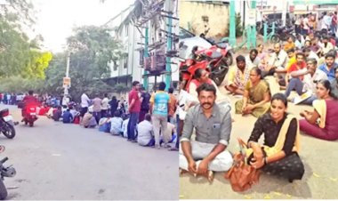 இரவிலேயே பாய் விரித்து இடம்.. நெல்லையில் எல்கேஜி அட்மிஷனுக்காக விடிய விடிய காத்திருந்த பெற்றோர்கள்.!